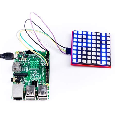 64×32 pixels, 3mm pitch, allows displaying text, colorful image, or animation. . Raspberry pi rgb matrix